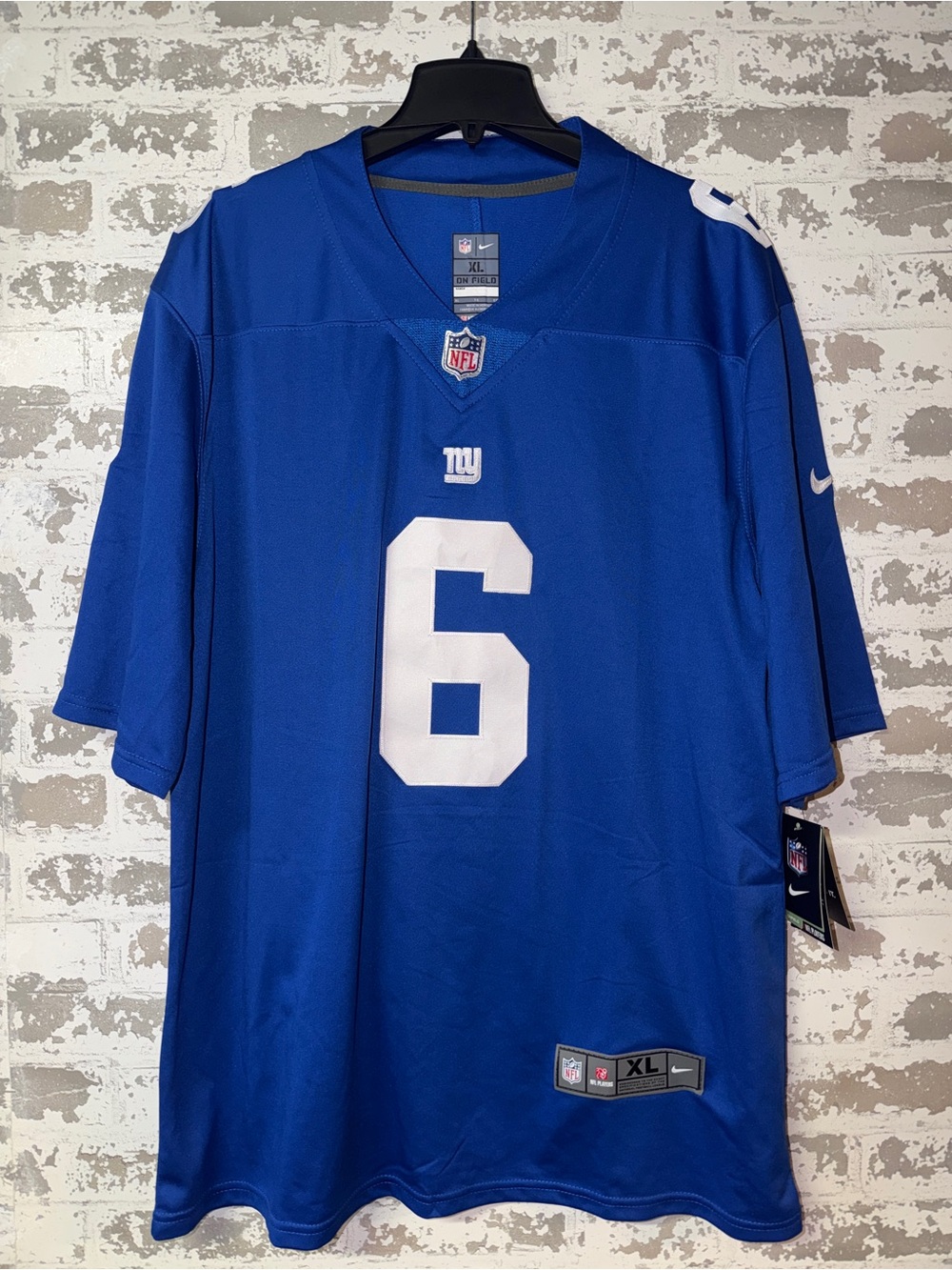 NWT! NFL NY Giants Royal Blue Men's Football Jersey - Jaxson Dart # 6 - Picture 2 of 8
